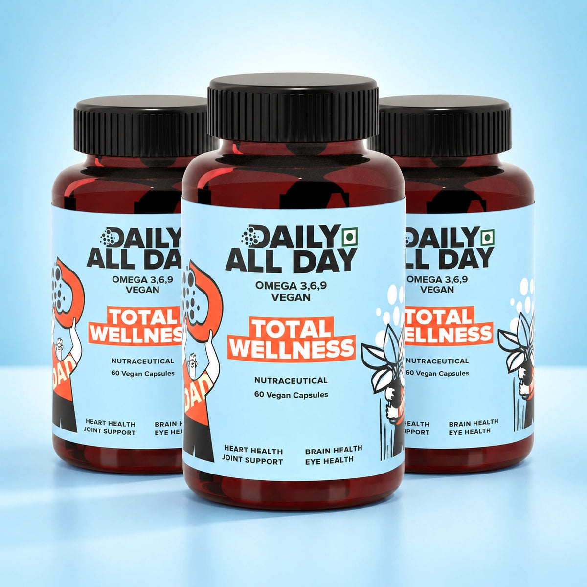 Flaxseed omega 3 capsules - pack of 3