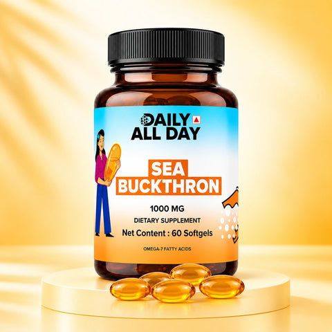 Sea Buckthorn Softgels 1000mg - Omega-7 & Antioxidants