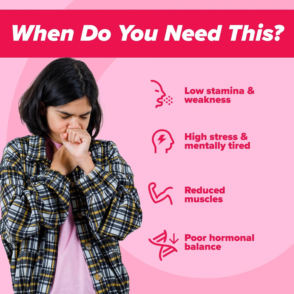 Stamina booster - signs of low stamina, stress and weak muscles