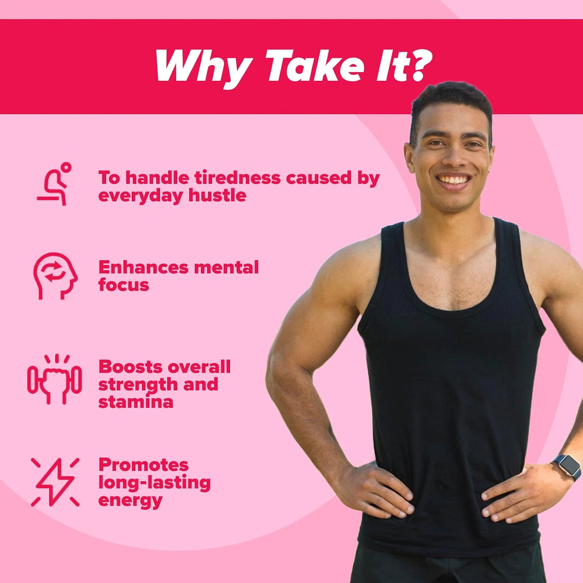 Energy booster benefits - strength, stamina and mental focus