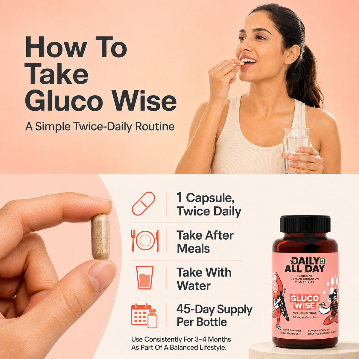 Berberine supplement facts - 1000mg daruharidra, 500mg ceylon cinnamon and milk thistle