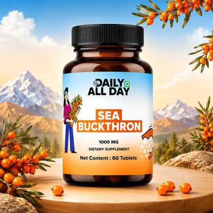 Sea Buckthorn Tablets 1000mg - Omega-3,6,7,9 & Antioxidants
