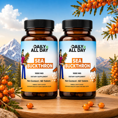 Sea Buckthorn Tablets 1000mg - Omega-3,6,7,9 & Antioxidants
