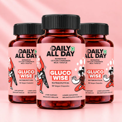 Berberine capsules for blood sugar support - pack of 3