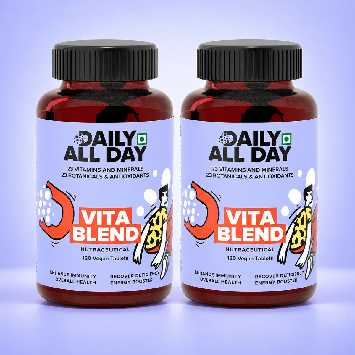 Multivitamin tablets for men and women - pack of 2