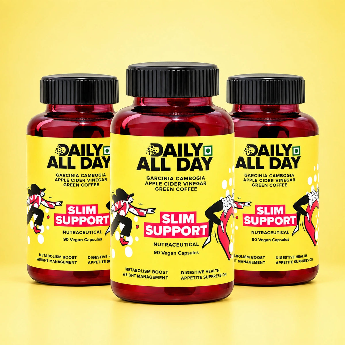 Apple cider vinegar and garcinia cambogia capsules - pack of 3