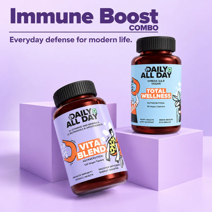 Immunity booster combo - multivitamin tablets and omega 3 6 9 capsules