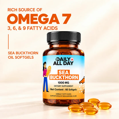 Omega 7 capsules with omega 3, 6 and 9 from sea buckthorn oil