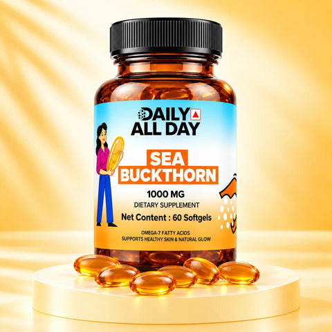 Sea Buckthorn Softgels 1000mg - Omega-7 & Antioxidants