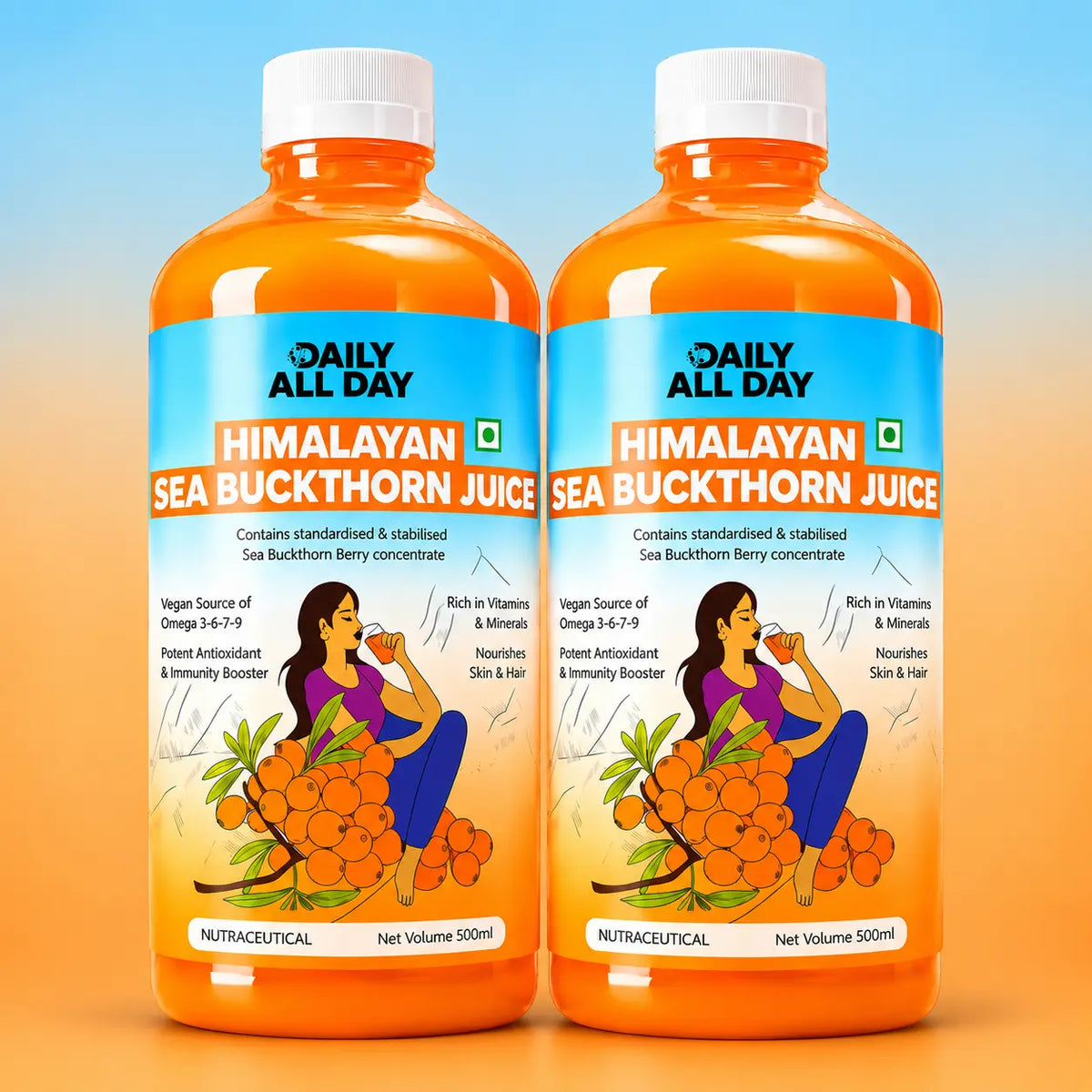 Sea buckthorn juice 500ml - pack of 2