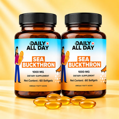 Sea Buckthorn Softgels 1000mg - Omega-7 & Antioxidants