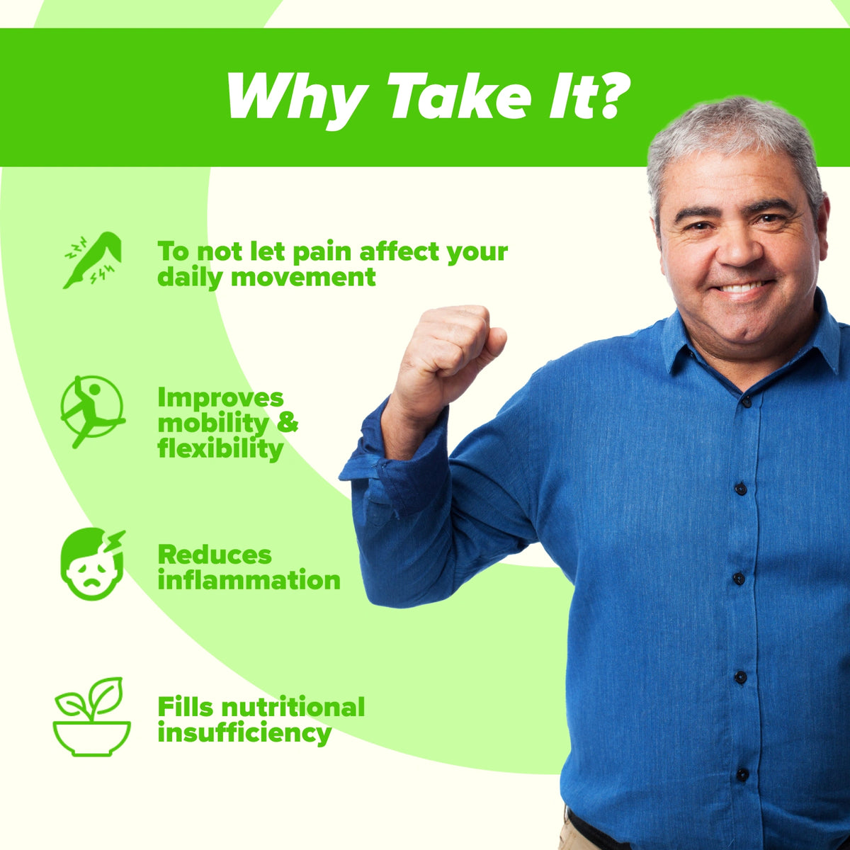 Curcumin benefits - mobility, flexibility and reduced swelling