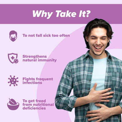 Immunity booster benefits - fewer infections and better nutrition